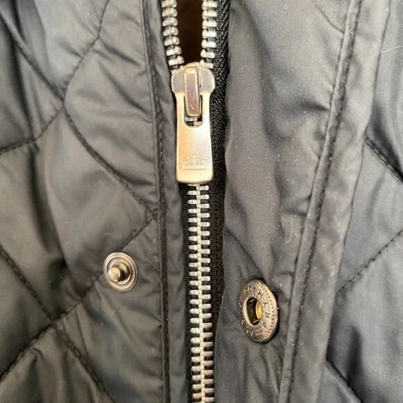 Peter Millar Suffolk Quilted Car Coat Men Size L Black Barn Puffer Jacket Preppy - Picture 5 of 12